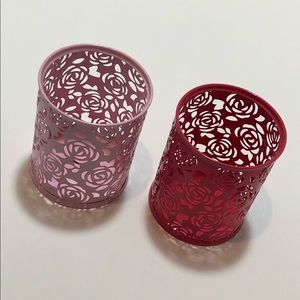 Floral Metal Brush/Pen Holder